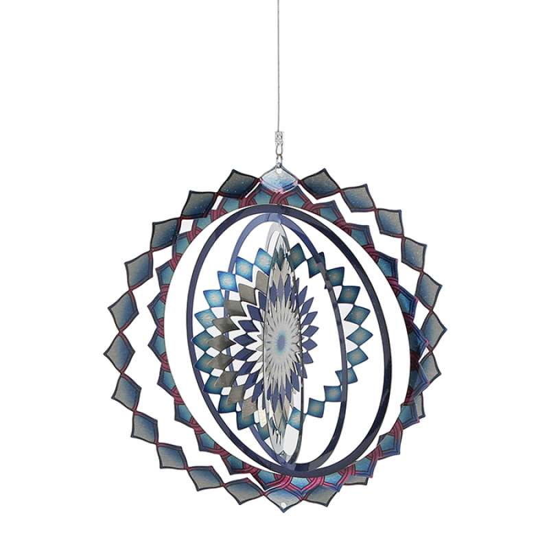 Casablanca Windspiel Colorato Edelstahl blau bunt Ø 25 cm Outdoor-geeignet