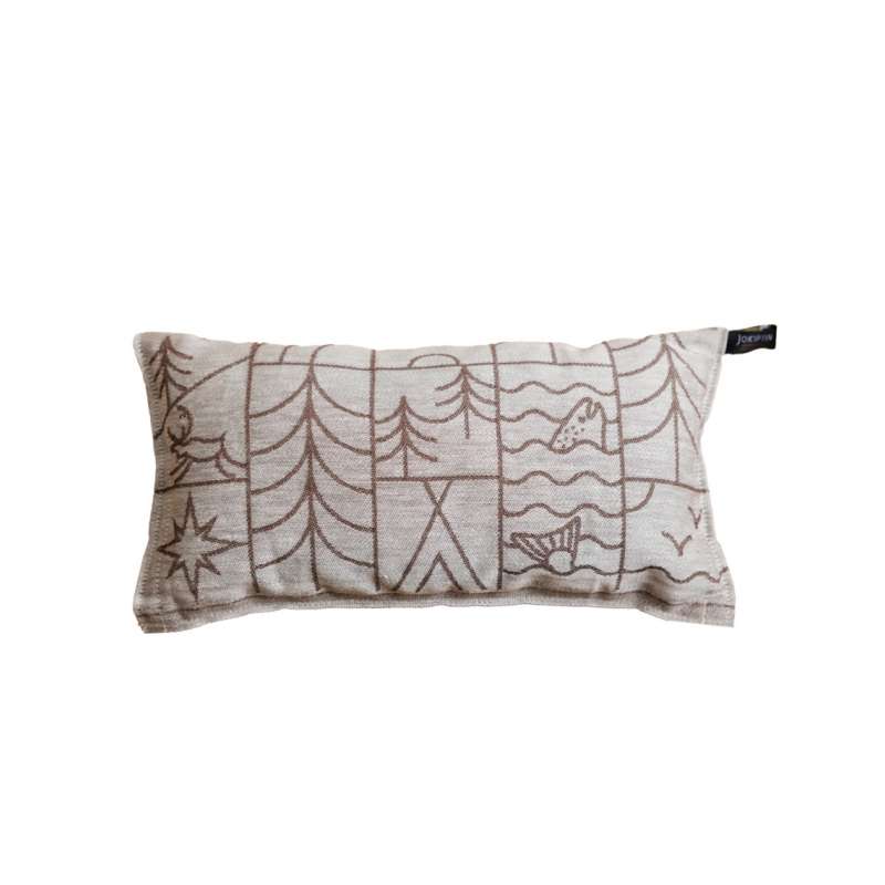 Jokipiin Pohjoinen Pillow Saunakissen 22 x 40 cm finnisches Sauna Kissen white/brown
