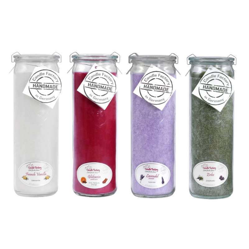 Candle Factory Kerzen-Set Lieblingsdüfte 4x Big Jumbo Duftkerze Dekokerze