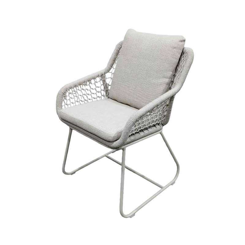 Best Ravello Dinning Sessel Gartenstuhl mit Armlehnen Sand 58 x 63 x 78 cm