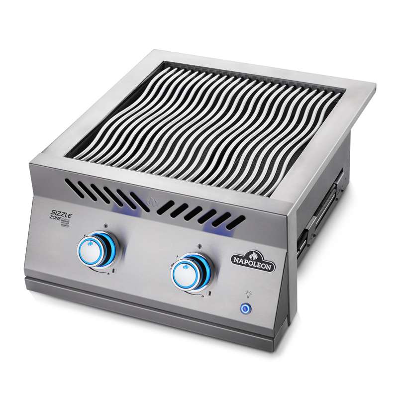 Napoleon 700 Series BIB18 Einbau-SIZZLE ZONE, groß 18" Edelstahl für Napoleon Einbau-Gasgrills