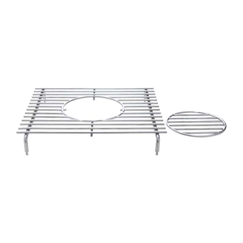 Allgrill Geschirr-/Wok-Aufsatz für Seitenbrenner Extrem, Ultra, Outdoorküche 31x29x4,7cm Edelstahl