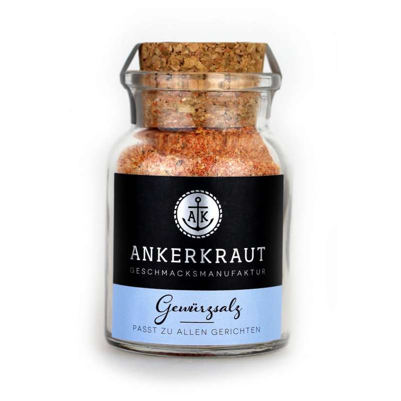 Ankerkraut Gewürzsalz Salz im Korkenglas 140 g Meersalz