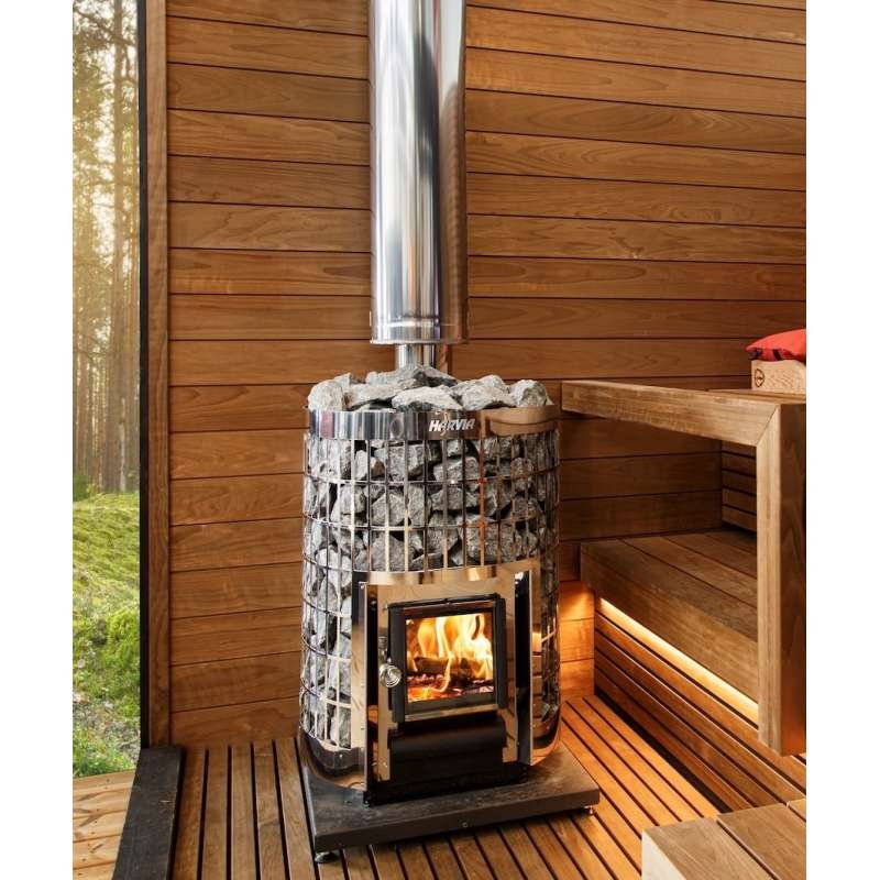 Harvia Cilindro 20 Steel holzbeheizter Saunaofen 17 kW Sauna Holzofen BImSchV 2