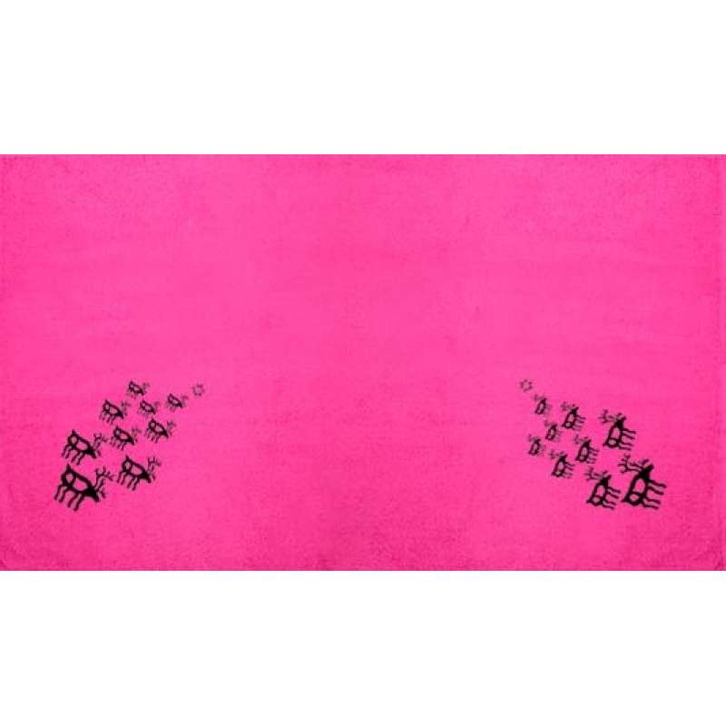 Pikkupuoti Oy Saunatuch Rentier Fuchsia finnisches Saunahandtuch aus 100% Baumwolle 100x150cm