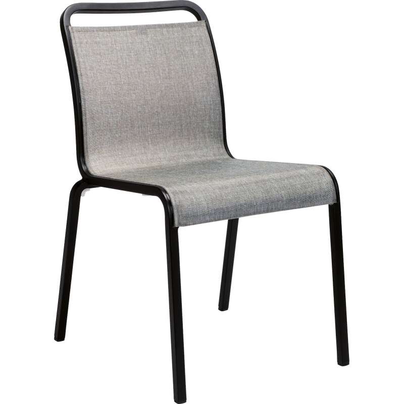 Stern Oskar Stapelsessel Stapelstuhl Gartenstuhl Aluminium-Gestell leinengrau