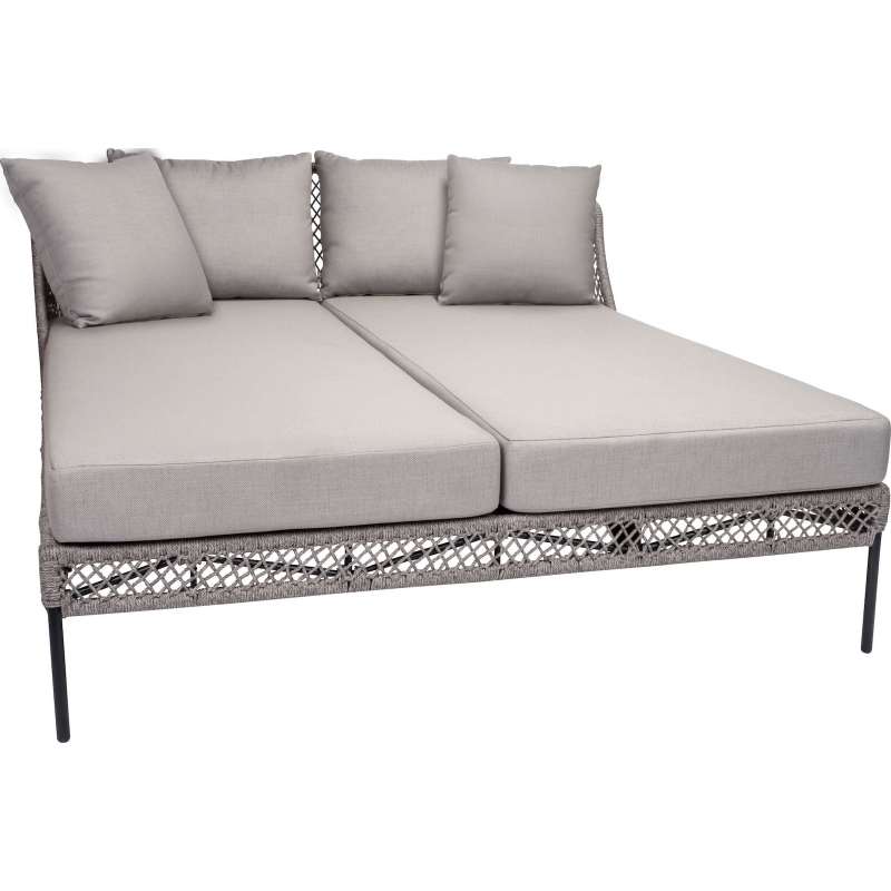 Stern Odea Doppelliege Sonnenliege Gartenliege Aluminium-Gestell Cream/beige