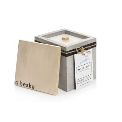 Betonfeuer Kea Tischfeuer Garten-Fackel Outdoor-Kerze mit Dauerdocht inkl. Löschbrett Betonfeuer Kea Tischfeuer Garten-Fackel Outdoor-Kerze mit Dauerdocht inkl. Löschbrett