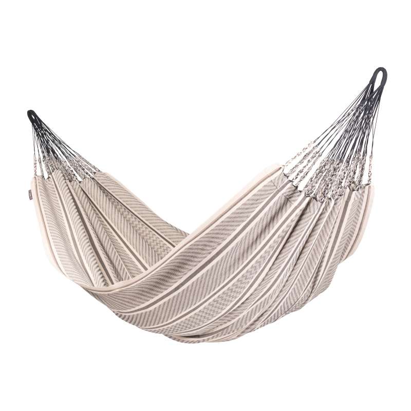 La Siesta Kingsize-Hängematte FLORA zebra beige Doppelhängematte XXL aus Bio-Baumwolle