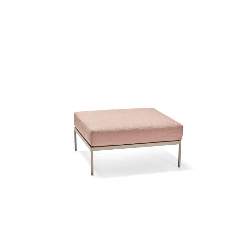 Stern Coco Hocker Sitzhocker Lounge-Hocker Aluminium greige Kissen mehrere Farben
