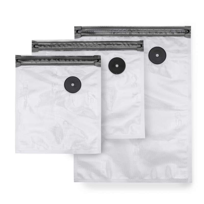 Caso Design Vacu ZIP-Bags-Set, 20 ZIP-Beutel, 150 µm für Vakuumiersysteme und Sous Vide