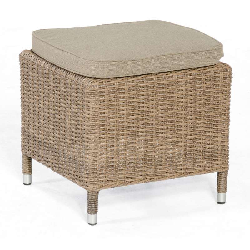 Sonnenpartner Garten-Fußhocker Solares Aluminium mit Polyrattan rustic-stream Hocker