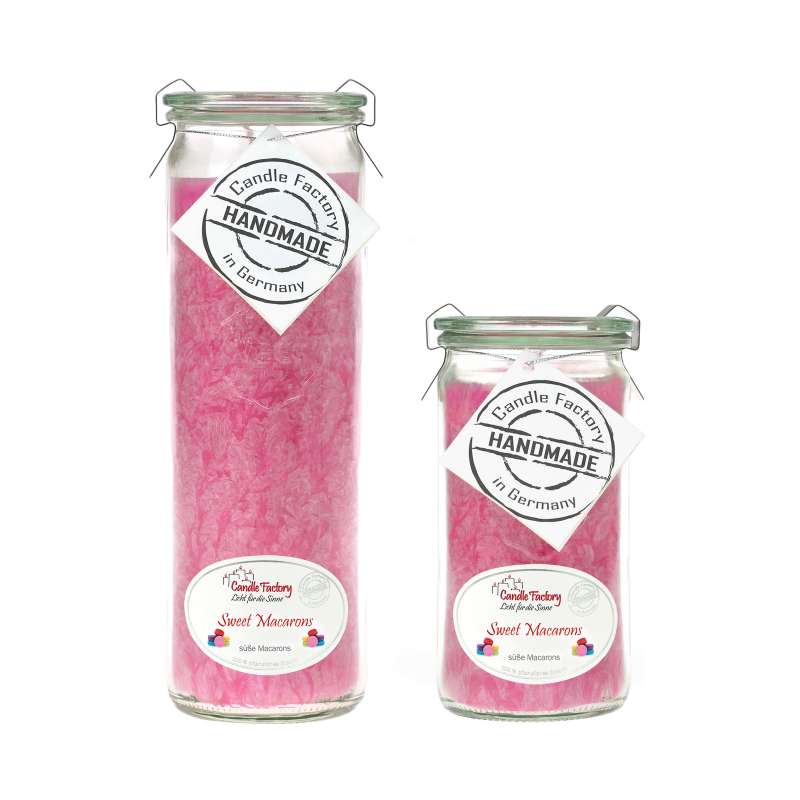 Candle Factory Kerzen-Set Sweet Macarons Big + Mini Jumbo Duftkerze Dekokerze