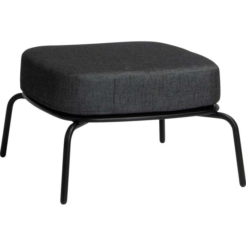 Stern Odea Lounge-Hocker Sitzhocker Gartenhocker Aluminium-Gestell seidenschwarz