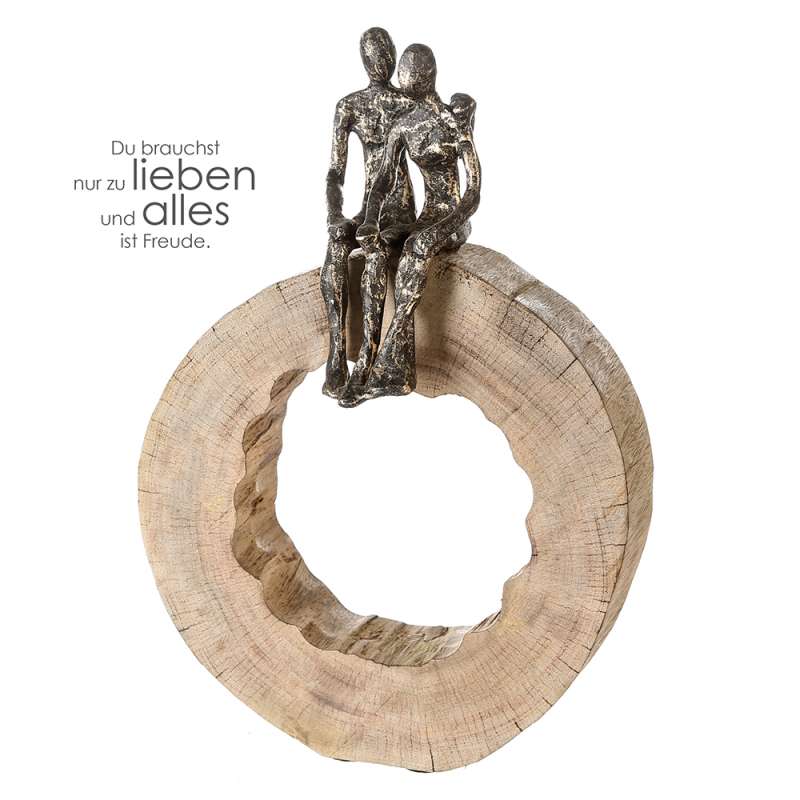 Casablanca Skulptur Together Mangoholz/Aluminium 39 cm