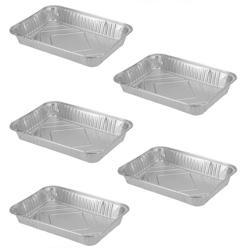 5 Stück Grillschalen Aluschale Grillausstattung Grilltelller Grillplatte 32x23cm
