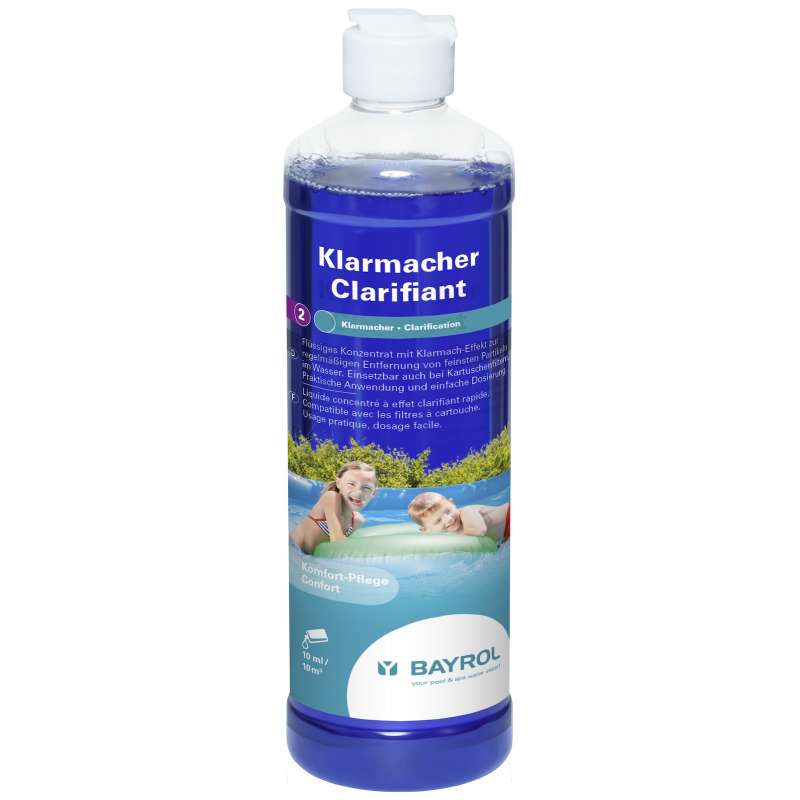 Bayrol Klarmacher 0.5 Liter flüssiges Konzentrat Schwimmbadpflege 1195305