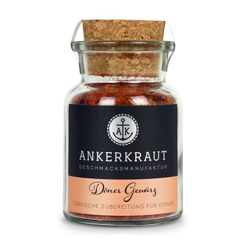 Ankerkraut Döner Gewürz Gewürzzubereitung Gewürzmischung Korkenglas 90 g