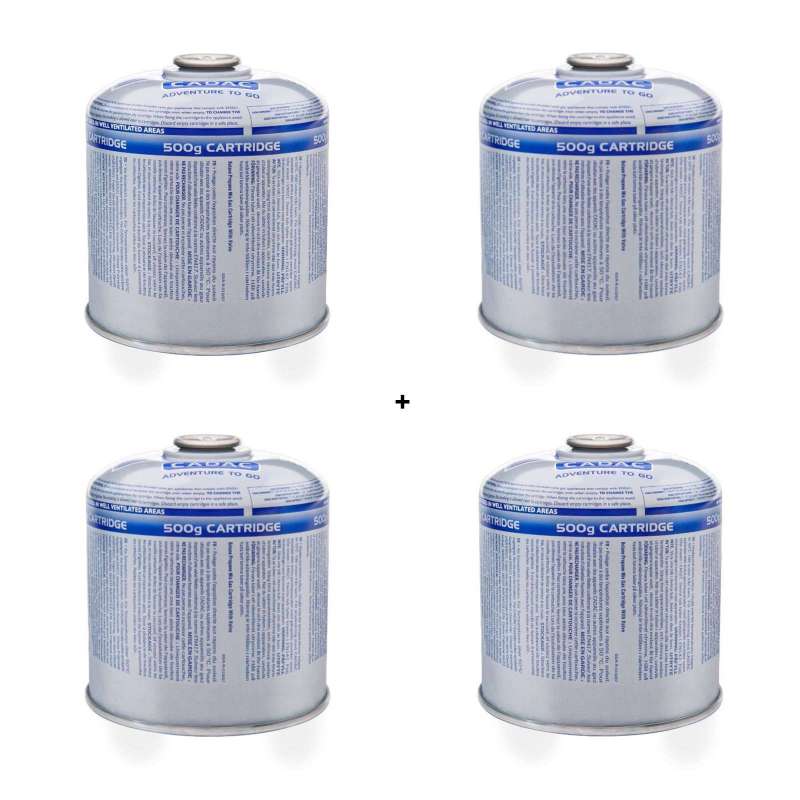 Cadac Gascartridge 4er Vorteils-Set Gaskartusche Button/Propan 500g EN417 CA500-N