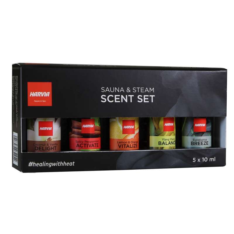 Harvia Saunaaufguss Set 5x 10 ml Duftkonzentrat für Sauna und Dampfsauna Duftset