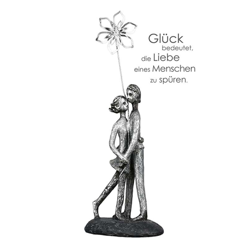 Casablanca Skulptur Glücksmomente Paar Poly Metall 25 cm