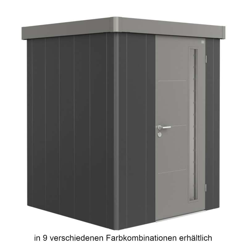 Biohort Gerätehaus Neo 1A 180x180x222 cm Standardtür in 9 verschiedenen Farben Gartenhaus