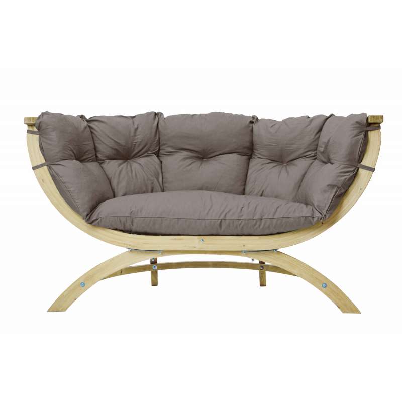 AMAZONAS Loungesofa Siena Due Taupe inkl. Sitzkissen ca. 171,5 x 94 x 67 cm für Haus und Garten