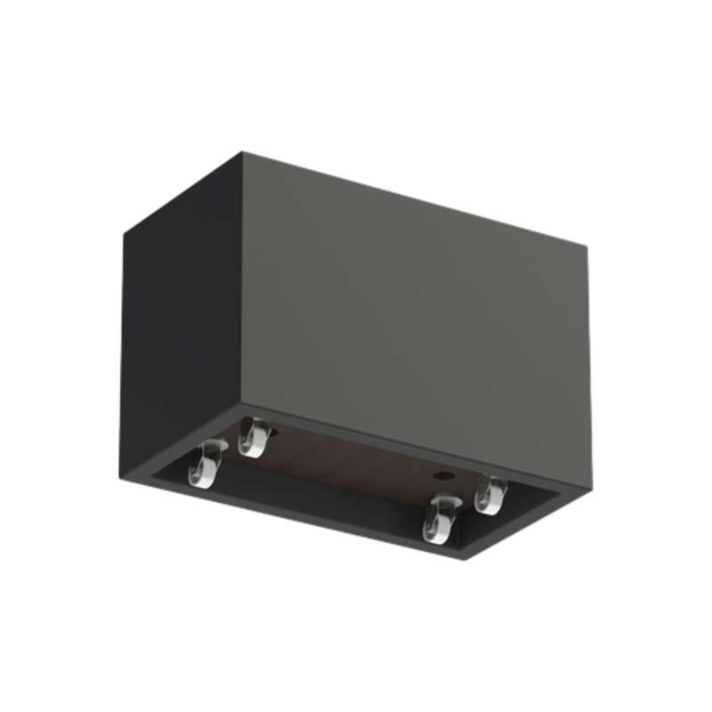 Adezz Carrez Pflanzgefäß mit Rollen Fiberglas Pflanzkübel Blumenkübel schwarz