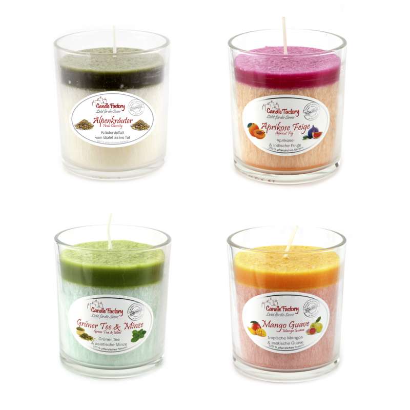 Candle Factory Party Light Kerzen Frühlings-Set 1 (4 Stück) Duftkerzen Dekokerzen