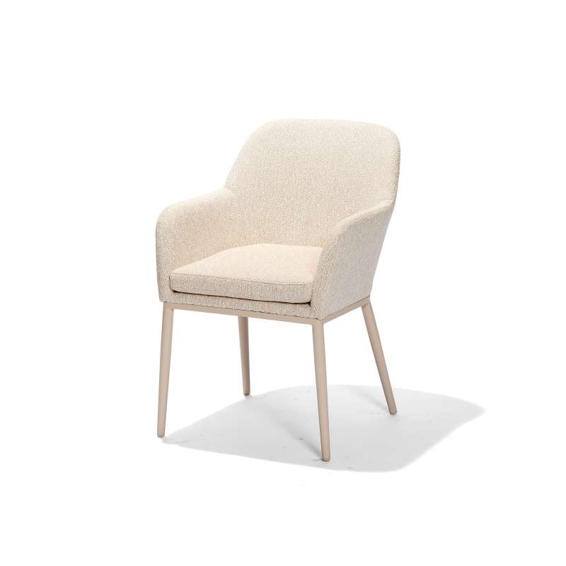 Best Belfort Dinning Sessel Gartenstuhl mit Armlehnen Sand 53 x 53 x 86 cm