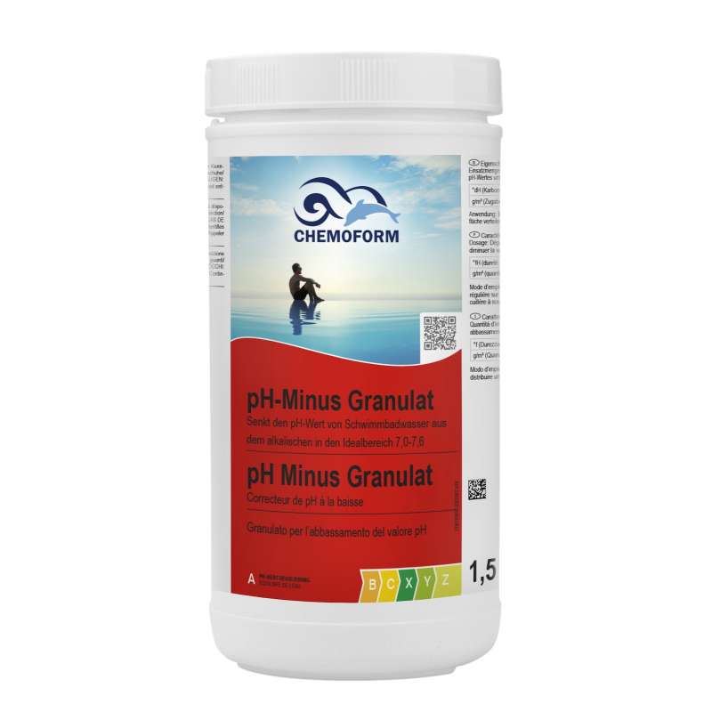 Chemoform pH Minus Granulat 1,5 kg schnell löslich zum Senken des pH Wertes