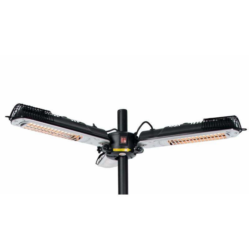 SUNRED® Schirm-Infrarot-Heizstrahler Heater Bright Parasol Black 2000 Faltbar