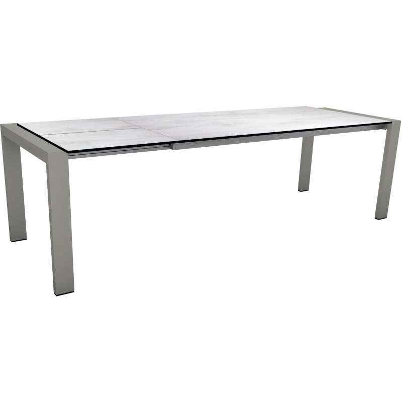 Stern Select Ausziehtisch Gartentisch Dinning-Tisch Silverstar Zement hell 200x90 cm