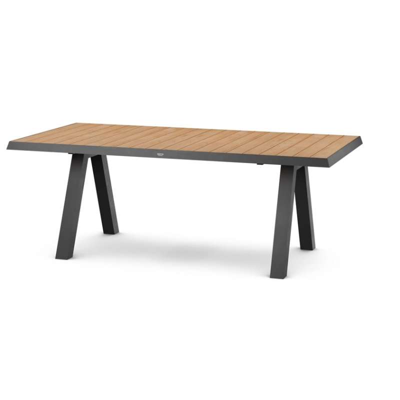 Siena Garden Tirana Dining Tisch 200 x 100 cm - Aluminium (matt anthrazit) & FSC-Teak