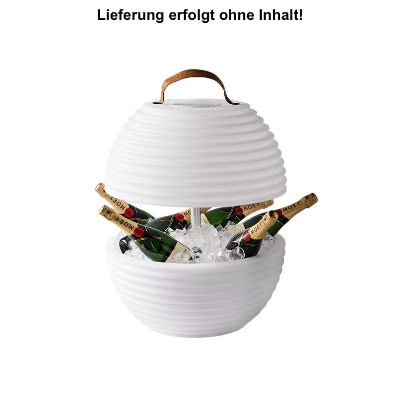 Nikki.Amsterdam The.Bowl LED Lampe Color Bluetooth Lautsprecher Champagnerkühler