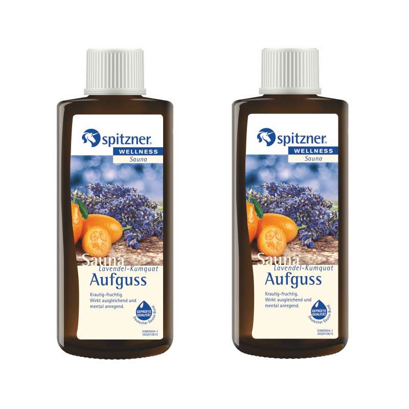 Spitzner 2 Düfte Lavendel Kumquat 2er Set Saunaaufguss Vorteilspack je 190 ml