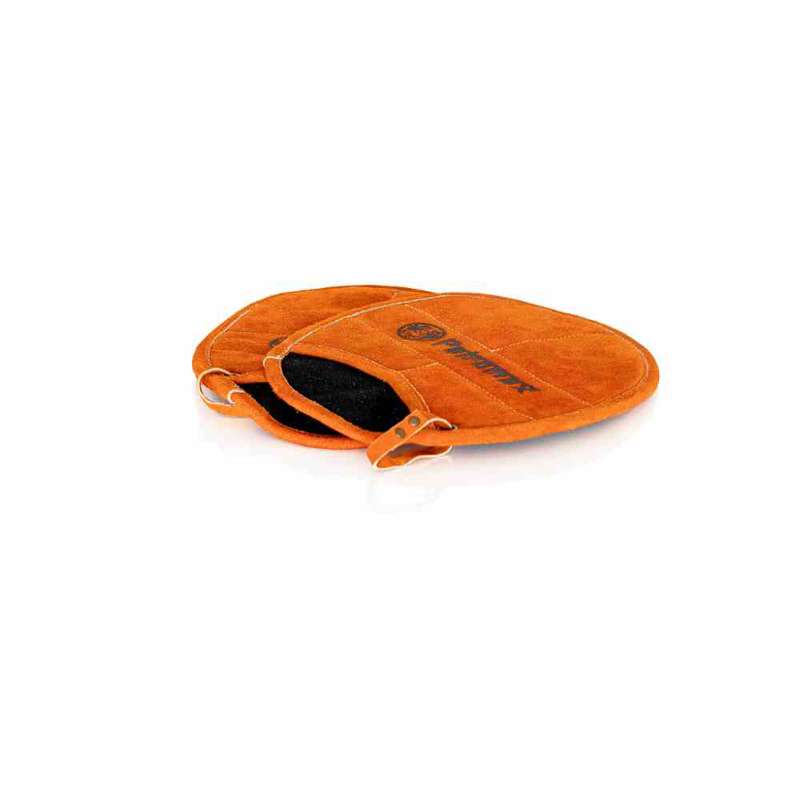 Petromax 2er-Set Topflappen oval mit Eingriff Aramid hitzebeständig rot-orange 28,5x22,5x2,5 cm