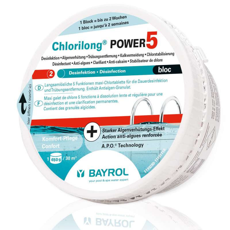 Bayrol Chlorilong Power 5 Bloc Maxi Chlortablette 650 g Dauerdesinfektion