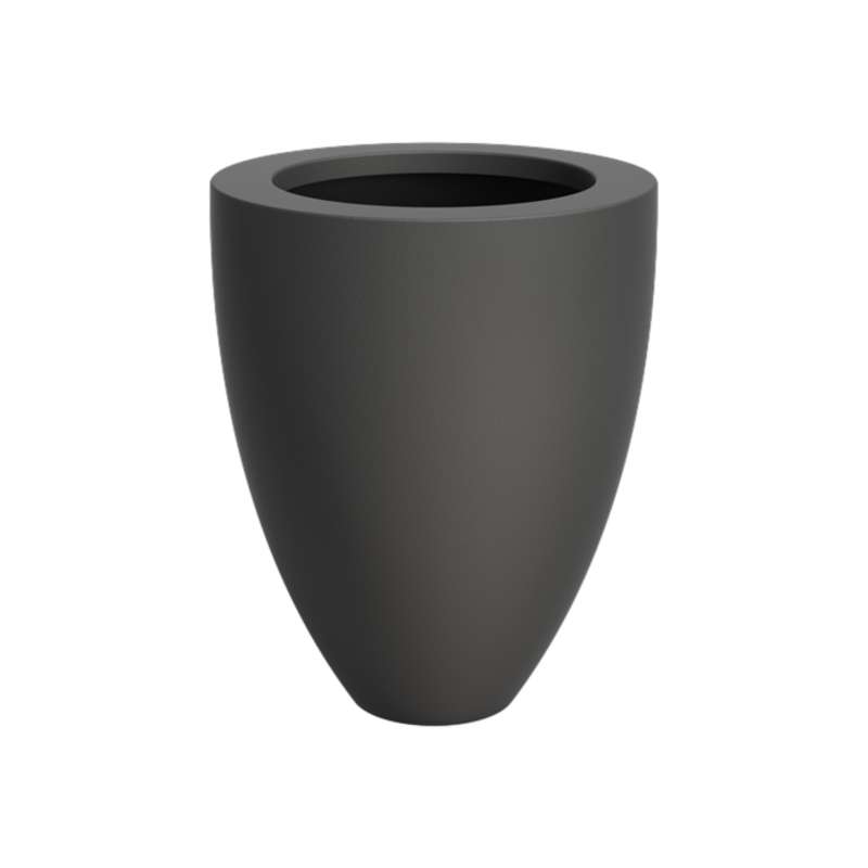 Adezz Canna Pflanzgefäß Fiberglas Pflanzkübel Blumenkübel 80x100 cm schwarz