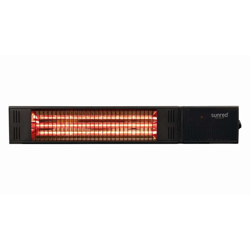 SUNRED® Wand-Infrarot-Heizstrahler Heater Sun Ultra Wall Black 1500 Watt