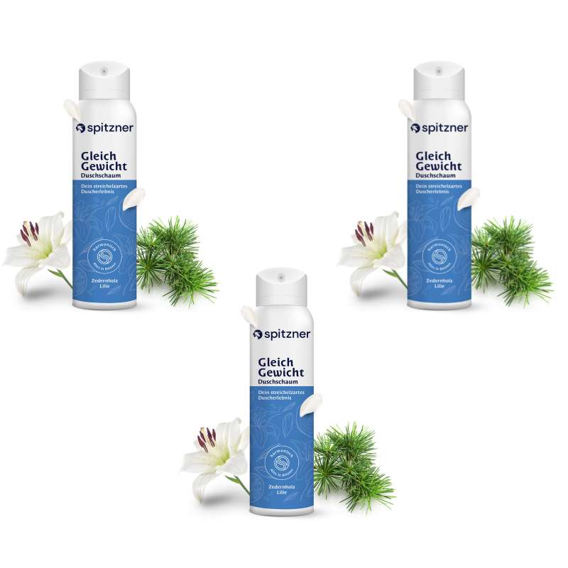 Spitzner Duschschaum Set GleichGewicht 3x 150 ml Harmonisierende Wellness-Dusche 100% vegan