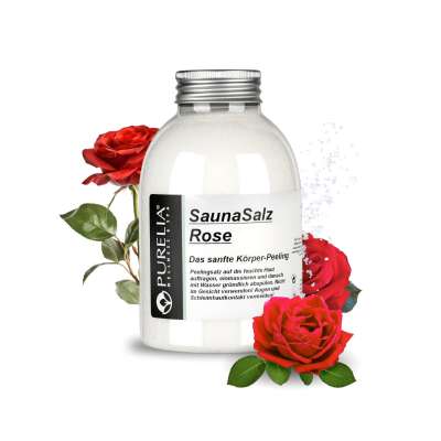 PURELIA Sauna Salz Rose 650g Peelingsalz Sauna Salz Peeling Körperpeeling PURELIA Sauna Salz Rose 650g Peelingsalz Sauna Salz Peeling Körperpeeling