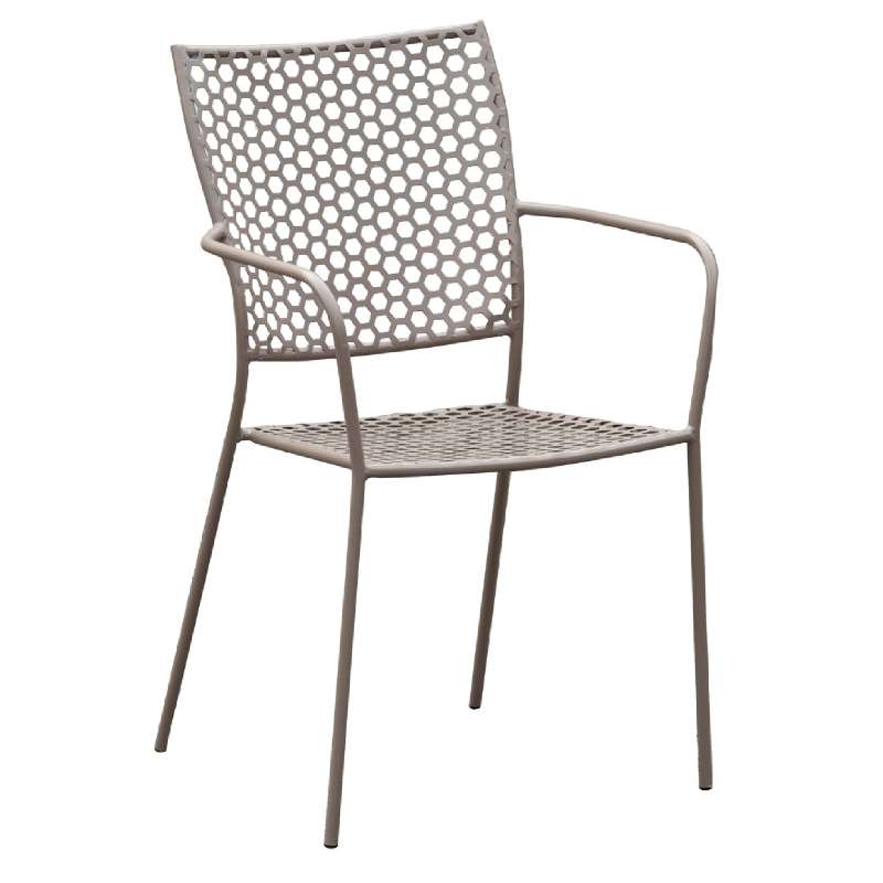Inko Stapelsessel Soho Eisen Gartensessel stapelbar Farbe taupe TBT 148-T