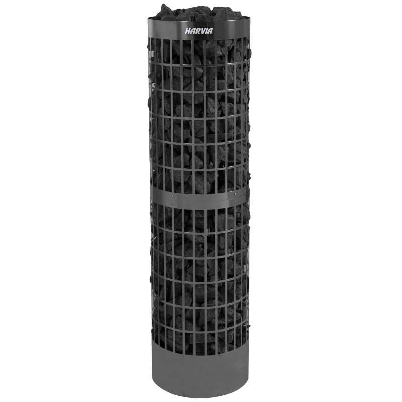 Harvia Cilindro Pro 10/13,2 kW Black Steel PC100E/135E Saunaofen Elektroofen Edelstahl schwarz
