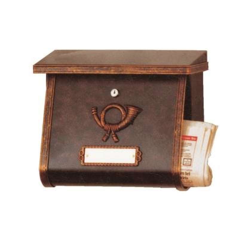 Heibi Briefkasten MULTI verzinkt pulbeschichtet braun gold patiniert 64104-002