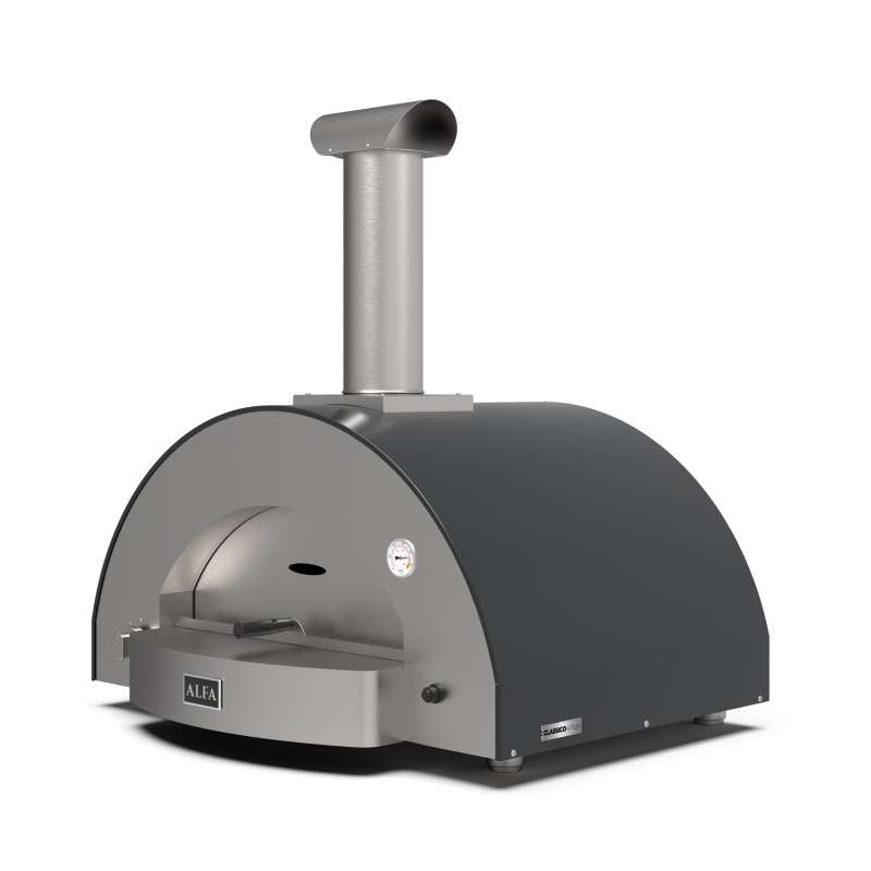 Alfa Forni Gas Pizzaofen CLASSICO 4 Pizze Schiefer Grau FXCL-4P-GGRA-DE