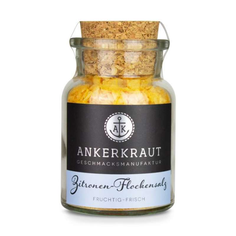 Ankerkraut Zitronen-Flockensalz Gewürzmischung im Korkenglas 100 g Gewürzsalz