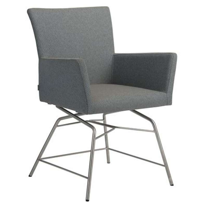 Stern Dining-Sessel Artus VIP Edelstahl/Outdoorstoff kristall aruba Loungesessel Gartensessel