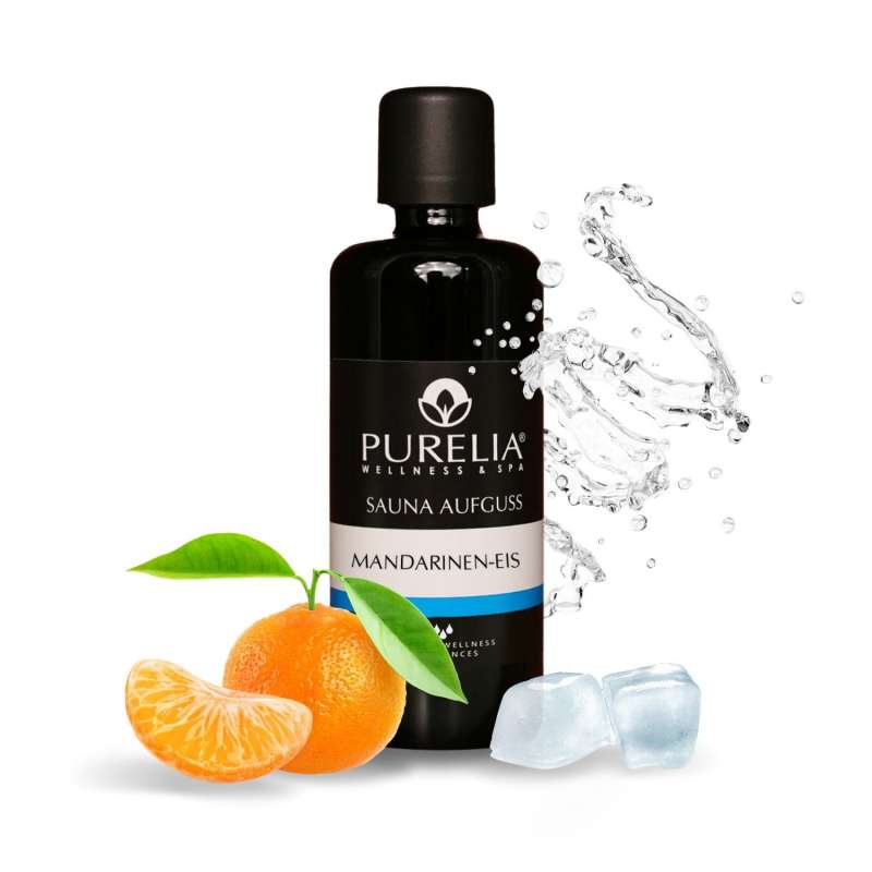 PURELIA Saunaaufguss Konzentrat Mandarine-Eis 100 ml natürlicher Sauna-aufguss - reine ätherische Öl