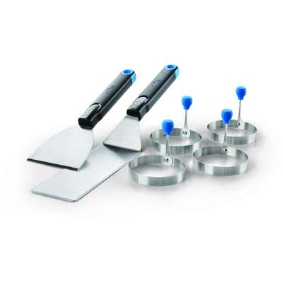 Napoleon Frühstücks Besteckset Frühstückset 4 Universalringe für Spiegelei & Co. und 2 Planchaspatel Napoleon Frühstücks Besteckset Frühstückset 4 Universalringe für Spiegelei & Co. und 2 Planchaspatel